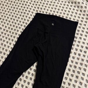 lululemon athletica black ribbed leggings size 6